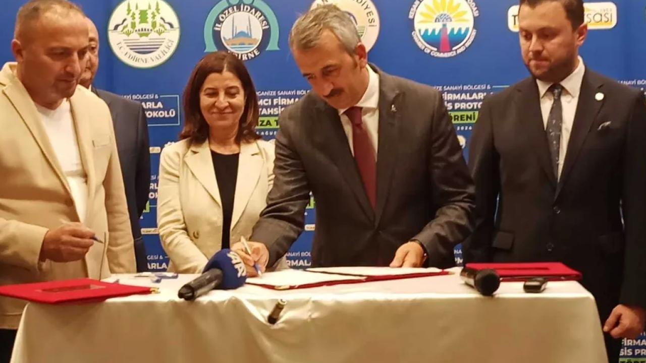 Keşan OSB’de 3 firma ile ön tahsis prtokol imzalandı