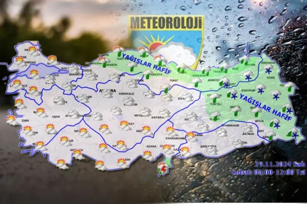 Türkiye geneli parçalı ve çok bulutlu… Doğu’da yağış var